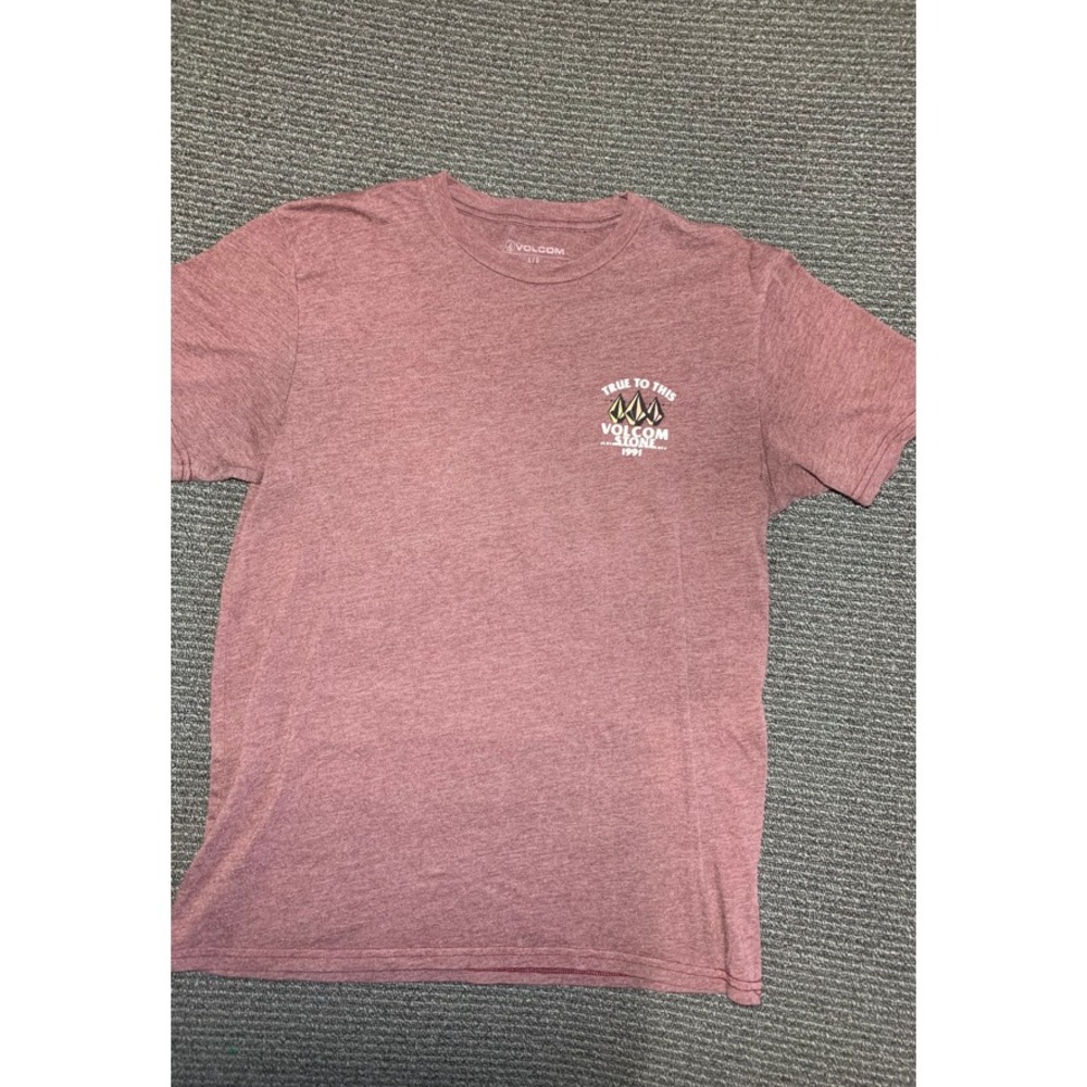 Volcom Mens T Shirt Short Sleeve Graphic Tee Light Red Size L